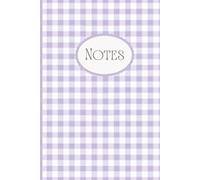 Vintage Cottagecore Notebook - Lavender Gingham Journal with Scalloped “Notes” Cover - College Ruled, 120 Pages, Smooth Matte Aesthetic: For the keeping of schemes, notions and musings