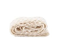 Vintage Cotton Lace Ribbon, Decorative Trim, Soft Edging for Clothing, Table Linens, Wrapping, Craft Projects, Retro Embroidery Band (Beige)