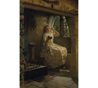 Vintage Cozy Cottage Notebook: Girl Reading by the Fire