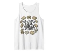 Vintage Crazy About Rocks, Minerali, Fossili, Geologia Amore Canotta