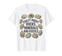 Vintage Crazy About Rocks, Minerali, Fossili, Geologia Amore Maglietta