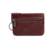 Vintage Crazy Horse Cuoio Degli Uomini Della Moneta Della Borsa Della Moneta Del Cuoio Genuino, Piccola borsa Winered, Taglia unica