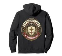 Vintage Crest Christian Il Mio culto è Forte perché Le Mie ferite Felpa con Cappuccio