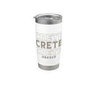 Vintage Crete Grecia Bicchiere termico in acciaio inox doppia parete