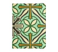 Vintage Croce Floreale Verde Colorato Porta Passaporto in Pelle per gli uomini di viaggio per Viaggio Portafoglio Combo Passaporto Caso per le donne Ultra, Vintage croce floreale verde colorato, 1