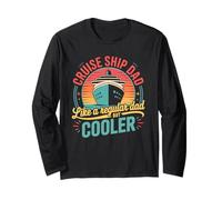 Vintage Cruise Ship Cool Dad Retro Ocean Sailing Adventure Maglia a Manica
