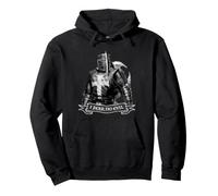 Vintage Crusader Cavaliere I Fear No Evil Grafica Felpa con Cappuccio