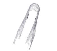 Vintage Crystal Bridal fascia strass gioielli per capelli con frangia dettagli per matrimoni e celebrazioni catena per capelli robusto metallo e perle