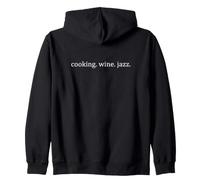 Vintage Cucina Vino Jazz Amanti Felpa con Cappuccio