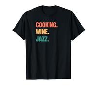 Vintage Cucina Vino Jazz Amanti Maglietta