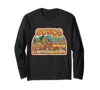 Vintage Cusco Perù Viaggio Souvenir Landmark Turistico Regalo Maglia a Manica