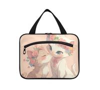Vintage Cute Cats Hanging Makeup Bag per le donne con gancio, borsa cosmetica portatile di design per gli accessori per le donne campeggio envase para Perfume de L