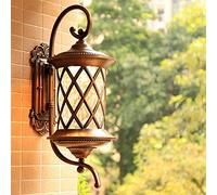 Vintage da esterno antica applique da parete stile rustico Rame antico alluminio Bicchiere paralume,impermeabile IP55 E27 Lampadina 220v ideale per: cortile luce illuminazione ingresso giardino