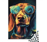 Vintage Dachshund Puzzle da Pezzi Smart Dog 1000 Pezzi Carta Riciclata Per Donne, Regali Per Uomini Puzzle da Pezzi Gioco Educativo Per Rilassarsi 70x50cm/1000pcs