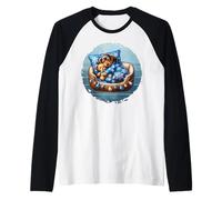 Vintage Dachshund Retro Sunset Graphic for Men Doxie Dad Maglia con Maniche Raglan