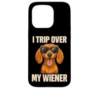 Vintage Dachshund Shirt I Trip Over My Wiener Custodia per iPhone 15 Pro