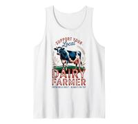 Vintage Dairy Farmer Mucca - Retro Support Local Dairy Farmer Canotta