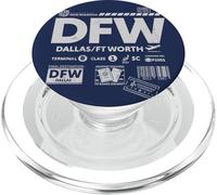 Vintage Dallas Ft Worth DFW Aeroporto Codice Viaggio Giorno Retro PopSockets PopGrip per MagSafe