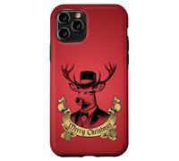 Vintage Dapper Stag Merry Christmas formale Holiday Graphic Custodia per iPhone 11 Pro