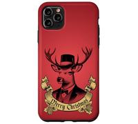 Vintage Dapper Stag Merry Christmas formale Holiday Graphic Custodia per iPhone 11 Pro Max