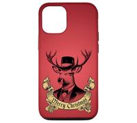 Vintage Dapper Stag Merry Christmas formale Holiday Graphic Custodia per iPhone 12/12 Pro