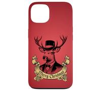Vintage Dapper Stag Merry Christmas formale Holiday Graphic Custodia per iPhone 13