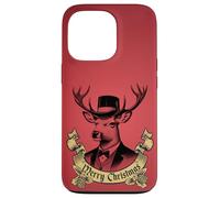 Vintage Dapper Stag Merry Christmas formale Holiday Graphic Custodia per iPhone 13 Pro
