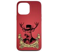 Vintage Dapper Stag Merry Christmas formale Holiday Graphic Custodia per iPhone 13 Pro Max