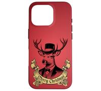 Vintage Dapper Stag Merry Christmas formale Holiday Graphic Custodia per iPhone 16 Pro
