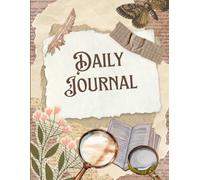 Vintage Dark Academia Journal: Antique Scrapbook Aesthetic Notebook: Large 8.5 x 11 Lined Diary with 120 Spacious Pages, Moth, Magnifying Glass & Book Cover