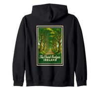 Vintage Dark Hedges Antrim Irlanda del Nord Poster Grafica Felpa con Cappuccio