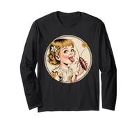 Vintage Dark Humor Bug Licker Retrò Divertente Creepy Maglia a Manica