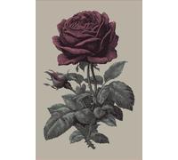 Vintage Dark Rose Journal: Moody Floral Notebook for Writing, 110 Lined Pages, 6x9 inch, Dark Academia Style Stationery: Deep Red Aesthetic Botanical ... Lined Notebook for Art Lovers and Students