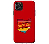 Vintage Dayton Ohio Strisce Colorate All'interno Ohio State Map Custodia per iPhone 11 Pro Max
