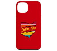 Vintage Dayton Ohio Strisce Colorate All'interno Ohio State Map Custodia per iPhone 13