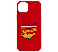 Vintage Dayton Ohio Strisce Colorate All'interno Ohio State Map Custodia per iPhone 14 Plus
