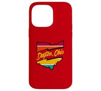 Vintage Dayton Ohio Strisce Colorate All'interno Ohio State Map Custodia per iPhone 14 Pro Max