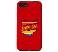 Vintage Dayton Ohio Strisce Colorate All'interno Ohio State Map Custodia per iPhone SE (2020) / 7 / 8