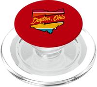 Vintage Dayton Ohio Strisce Colorate All'interno Ohio State Map PopSockets PopGrip per MagSafe