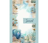 Vintage Deep Sea & Bioluminescent Medusa Junk Journal Pages - 6x9 Undersea Naturalist Aesthetic Paper - 100 Decorative Writing Sheets with Coral Reefs, Octopuses, Seashells and Antique Ocean Charts