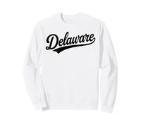 Vintage Delaware Script Retro Swoosh Men's Women's Tween Felpa