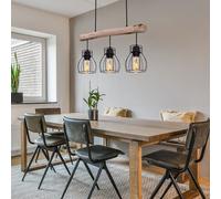 Vintage Design Pendolo Plafoniera Holz-Balken Soggiorno Griglia Luce Pendente