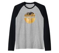 Vintage Disco-Musica 80s Feste-Festival Skyline-Mühlheim Maglia con Maniche Raglan