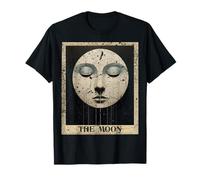 Vintage Distressed Grunge The Moon Tarocchi Carta Maglietta