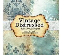 Vintage Distressed Scrapbook Paper: Aged Blue & Beige Backgrounds for Junk Journals, Card Making, DIY Crafts, and Collage Mix Media Art