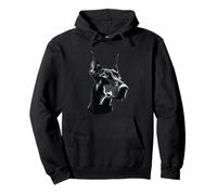 Vintage Dobermann Cane Doberman Doberman Pinscher Testa Felpa con Cappuccio