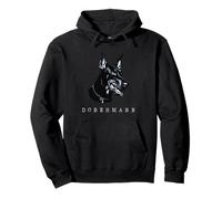 Vintage Dobermann Cane Doberman Doberman Pinscher Testa Felpa con Cappuccio