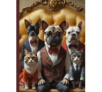 Vintage Dogs Notebook: Anthropomorphic charm in timeless attire