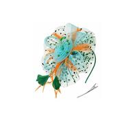 Vintage Donne Plume Fascinator Velo Cappello Fascia Delle Signore Accessori Styling Dei Capelli Copricapo per Party Club Verde Blu Arancione
