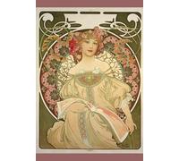 Vintage Dot Grid Journal for Women: Aesthetic Dotted Notebook in Art-Nouveau for Mindfulness, Reflection and Planning